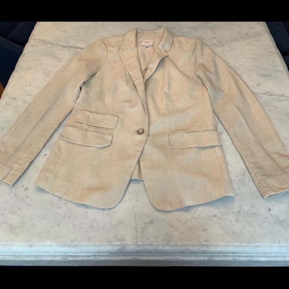 Ann Taylor Loft Linen Blazer
